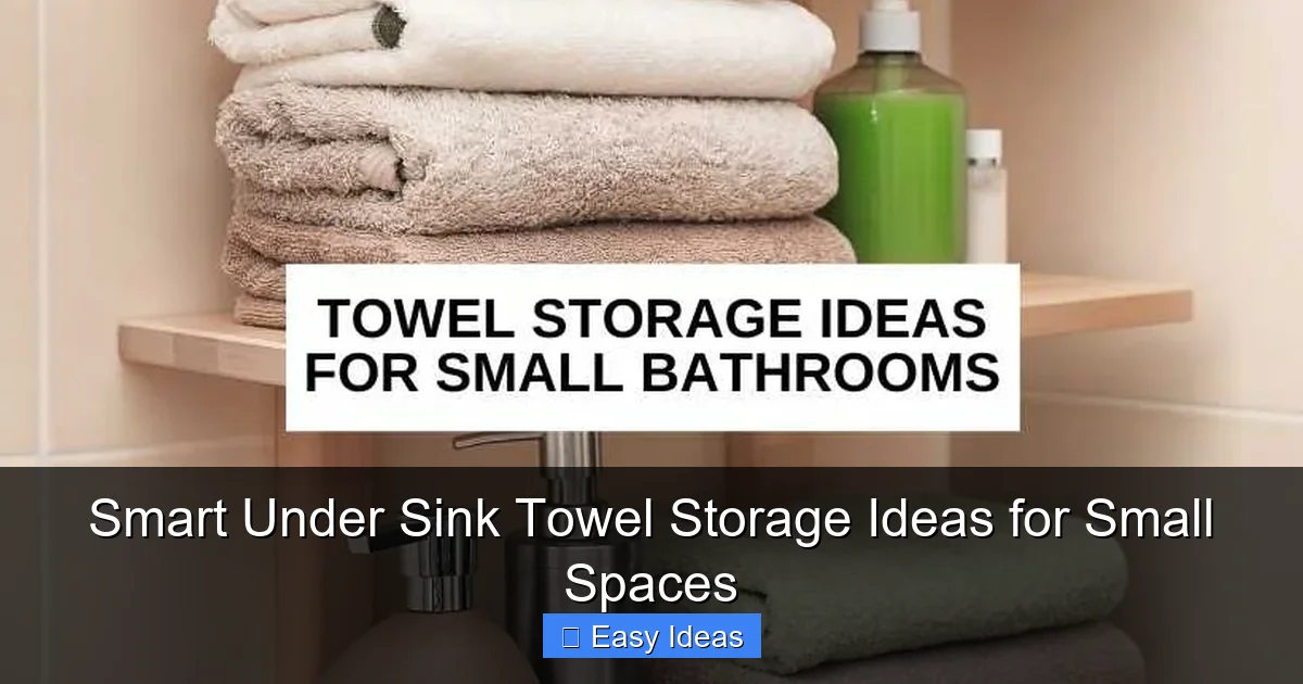 Smart Under Sink Towel Storage Ideas for Small Spaces
