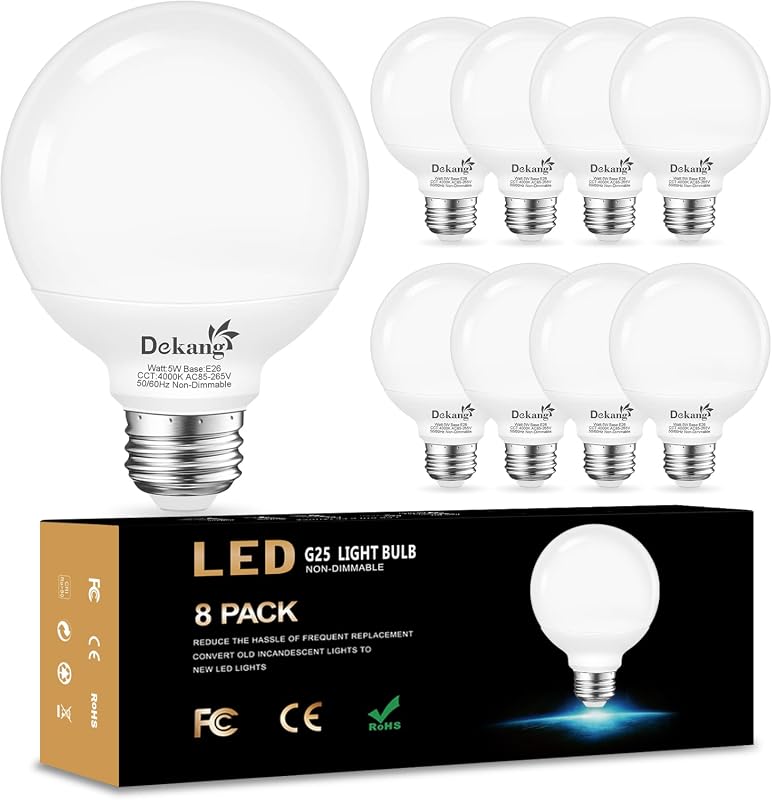 8 Pack LED Vanity Bulbs