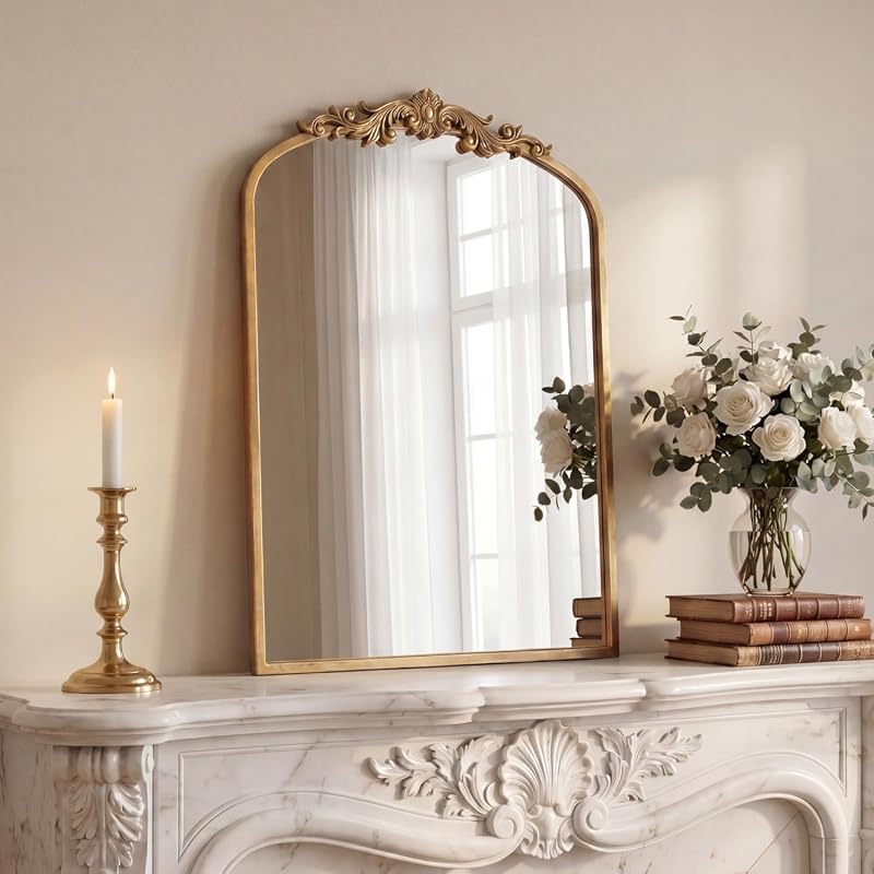 PERFNIQUE Vintage Baroque Gold Mirror
