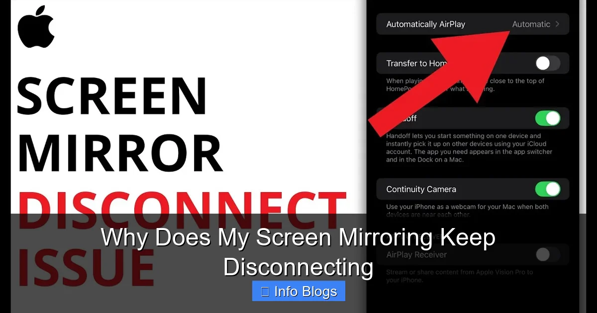 Why Does My Screen Mirroring Keep Disconnecting