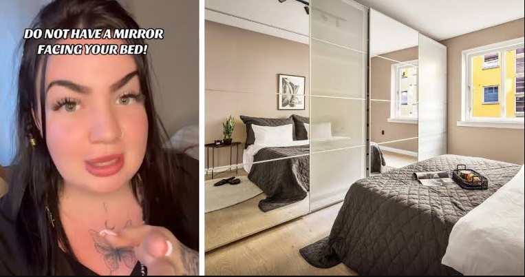 why should you not have a mirror facing your bed